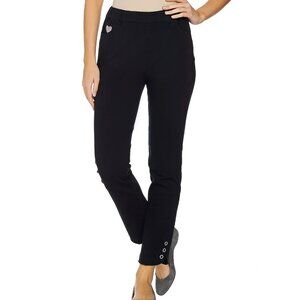Quacker Factory DreamJeannes Pull-On Ankle Pants with Grommets  16267
